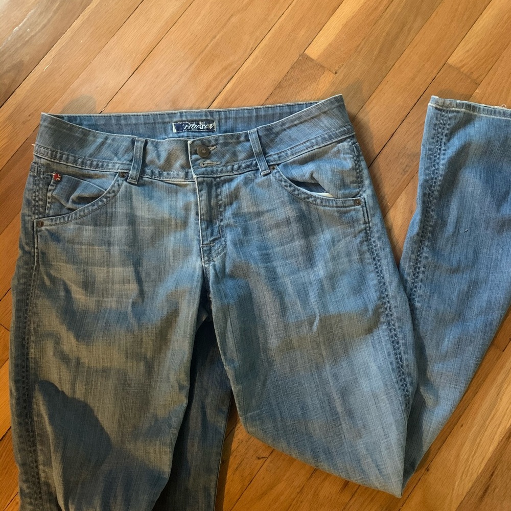 Hudson bootcut jeans 32 light blue wash